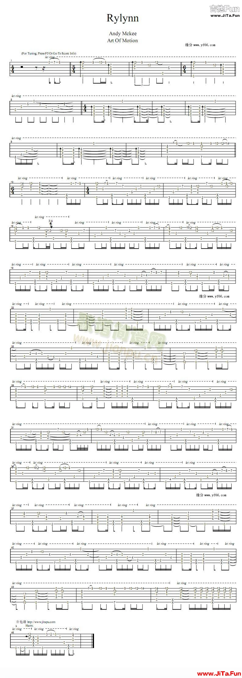 rylynn(吉他譜)1