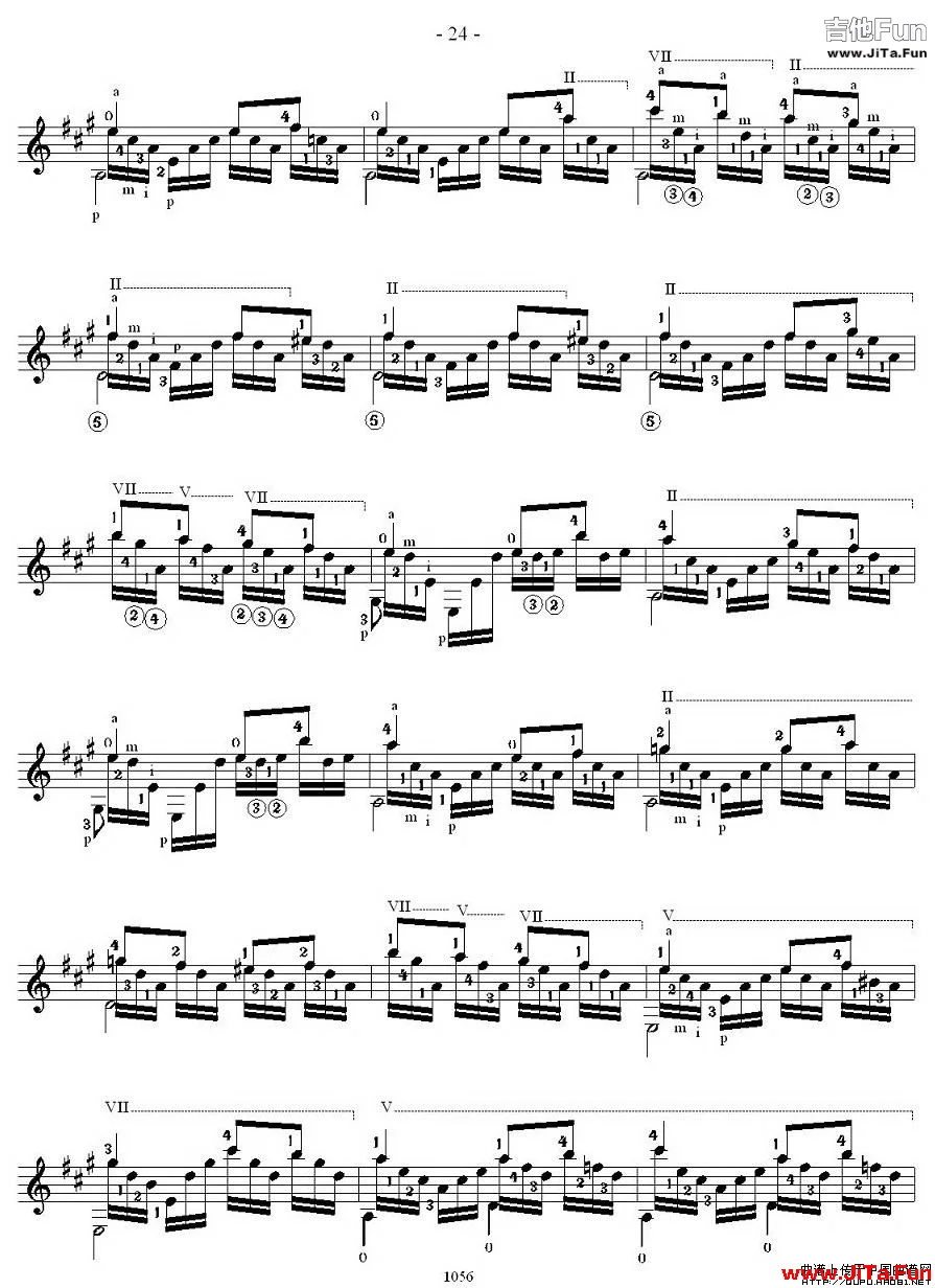 他雷加12首練習曲之12P3(吉他譜)1