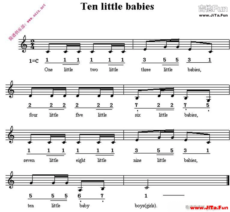 Ten little babiesnews(吉他譜)1