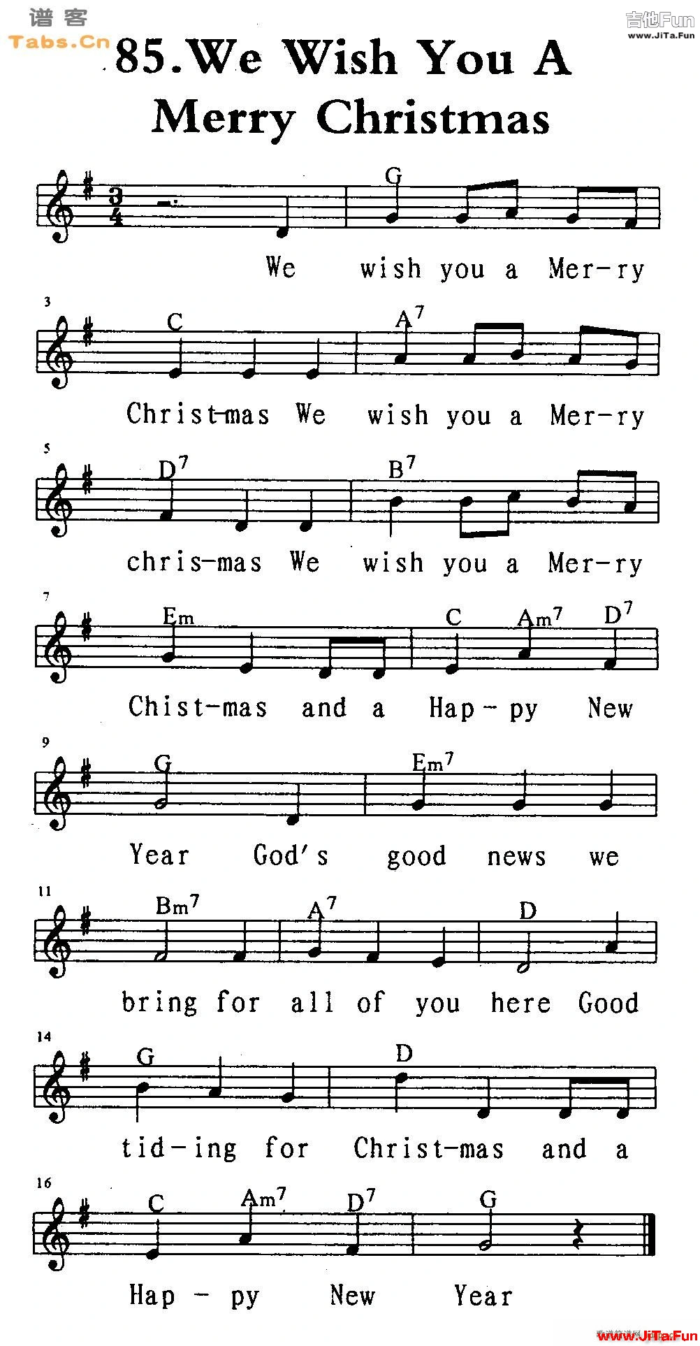 we wish you a merry chri(吉他譜)1