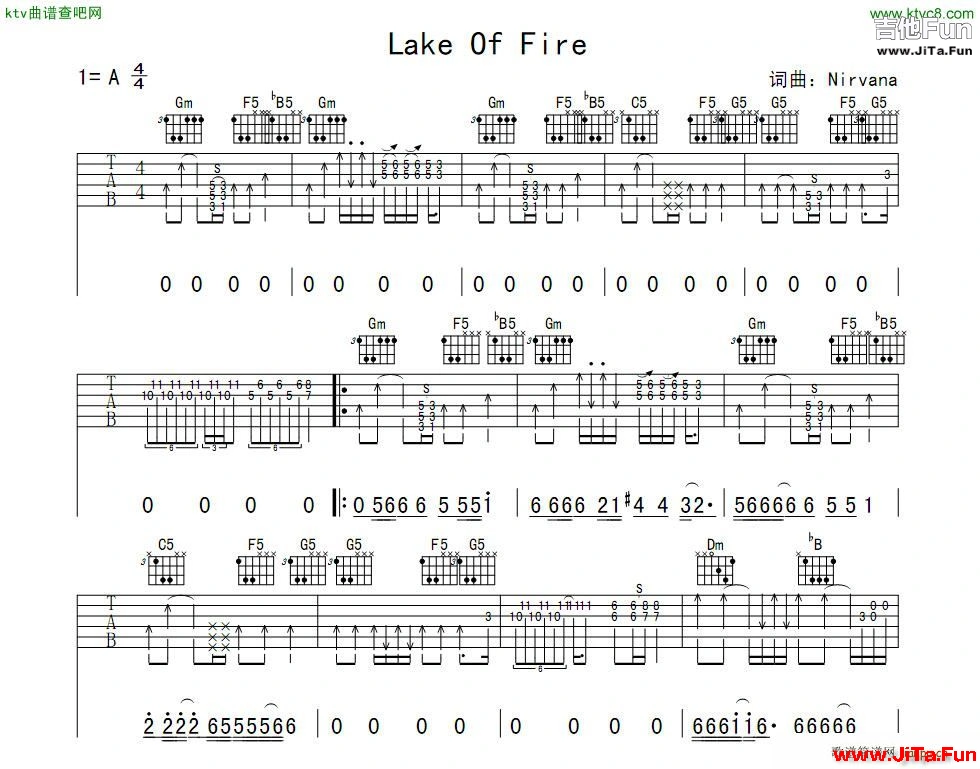 lake of fire 火湖(吉他譜)1