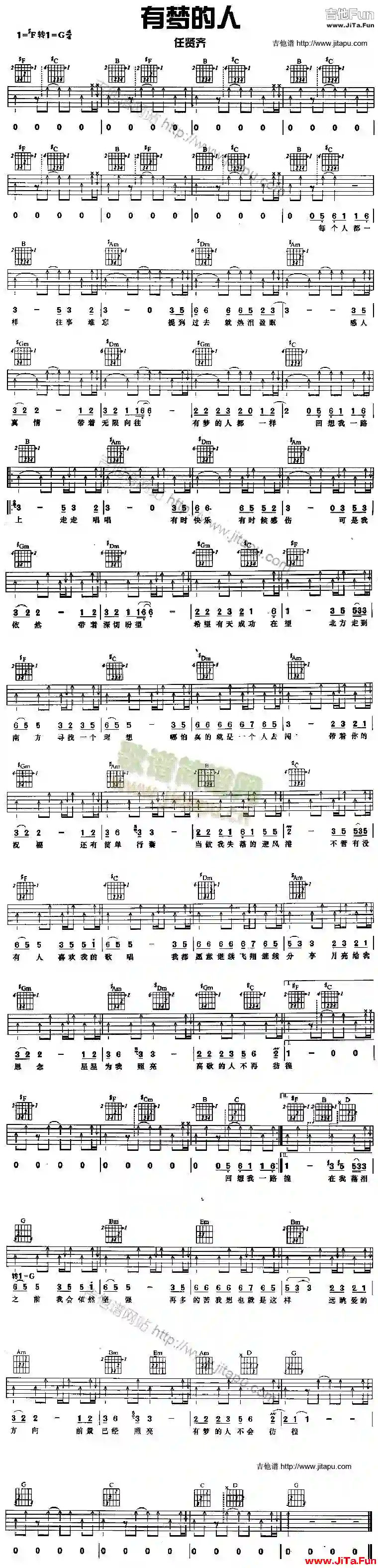 有夢的人(吉他譜)1