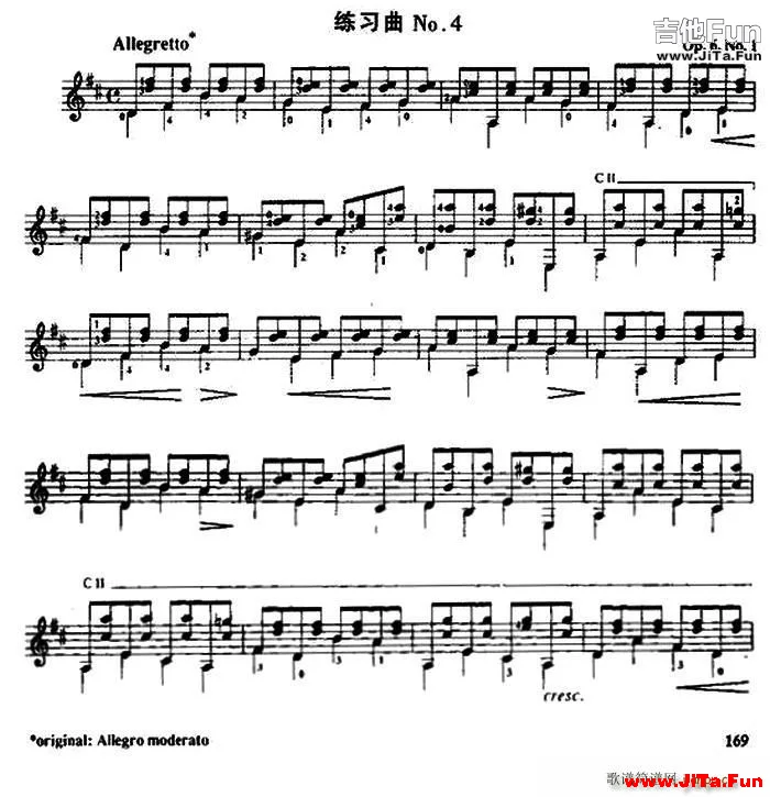 費爾南多 索爾 古典吉他練習曲 No 4 Op 6 No 1(吉他譜)1