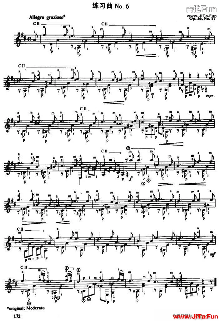 費爾南多 索爾 古典吉他練習曲 No 6 Op 35 No 17(吉他譜)1