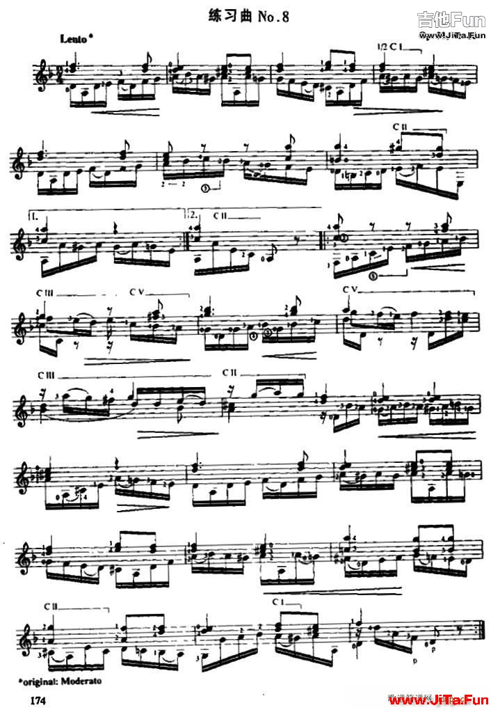 費爾南多 索爾 古典吉他練習曲 No 8 Op 31 No 16(吉他譜)1