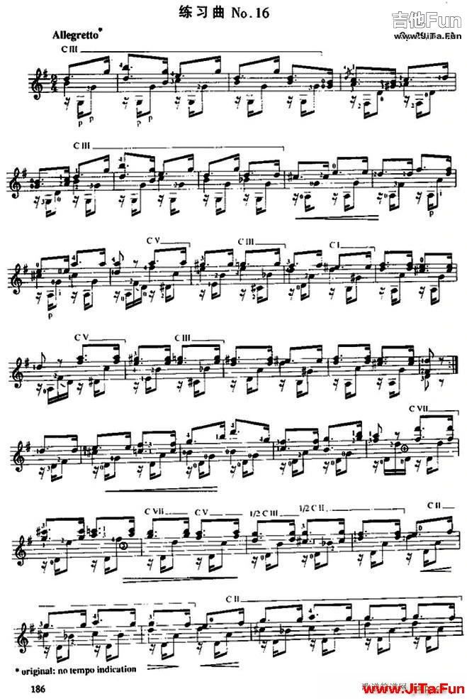 費爾南多 索爾 古典吉他練習曲 No 16 Op 29 No 23(吉他譜)1