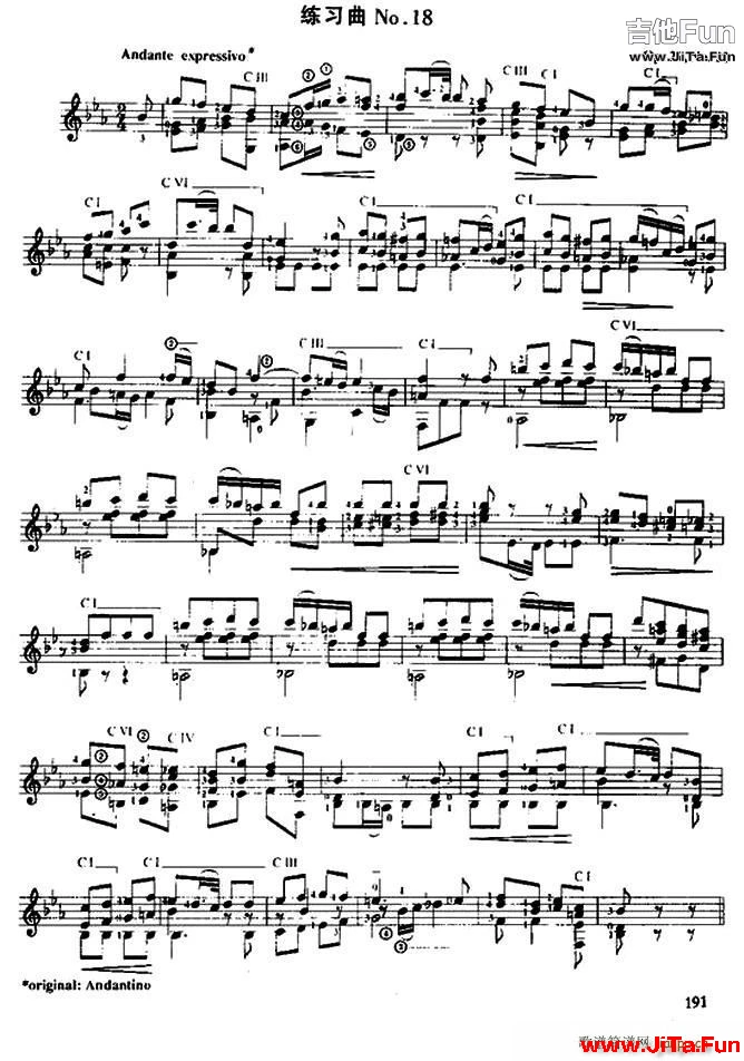 費爾南多 索爾 古典吉他練習曲 No 18 Op 29 No 22(吉他譜)1