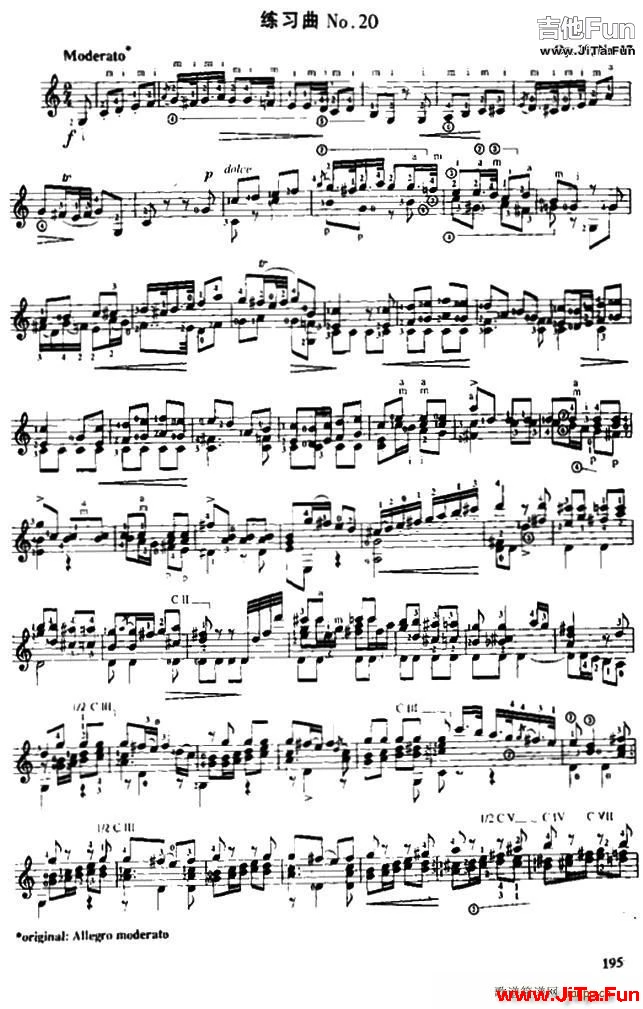 費爾南多 索爾 古典吉他練習曲 No 20 Op 29 No 17(吉他譜)1