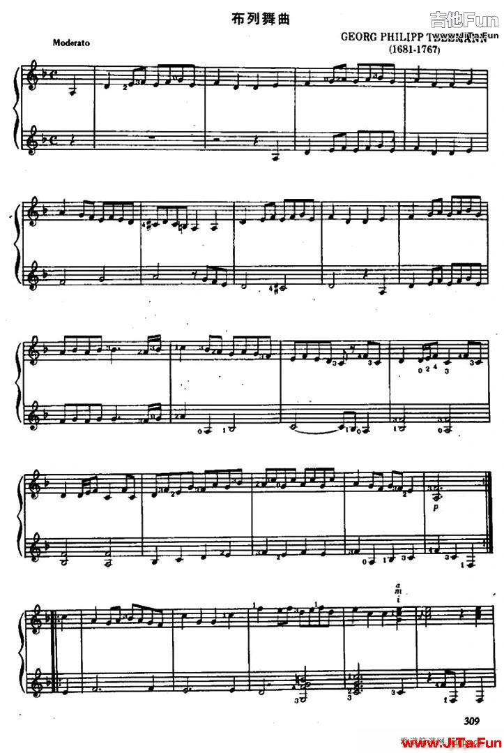 布列舞曲 古典吉他重奏(吉他譜)1