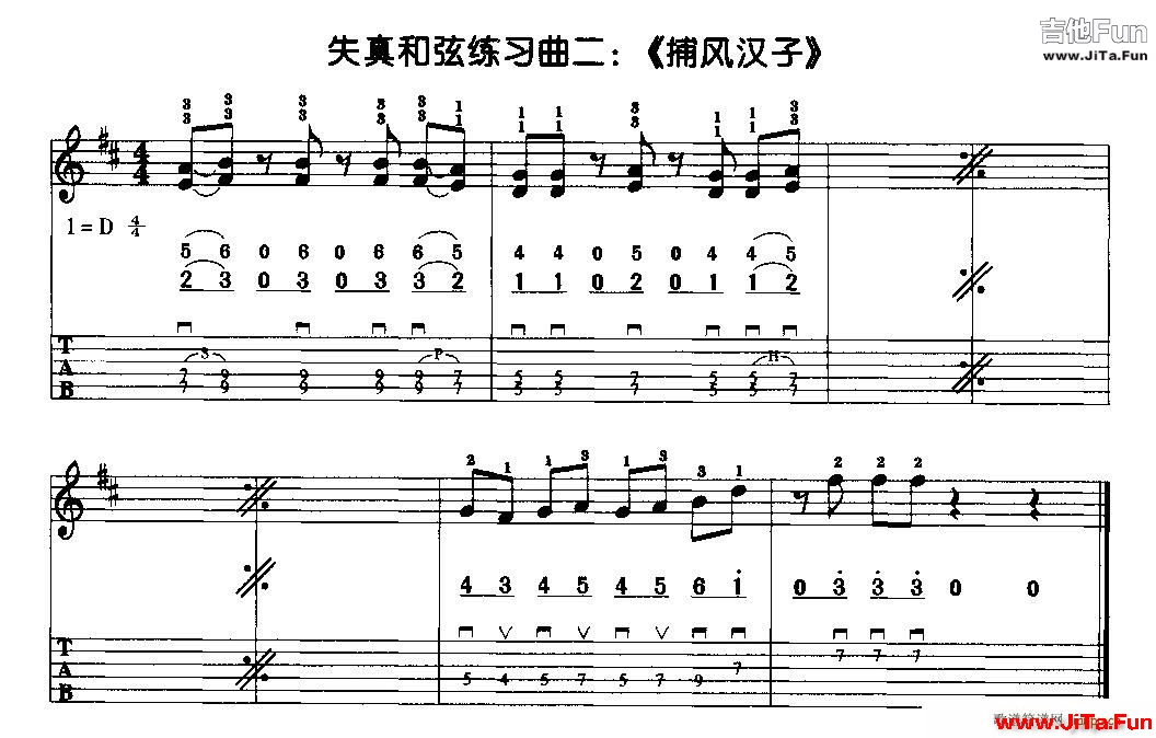 捕風漢子 電吉他(吉他譜)1