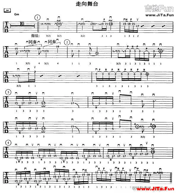走進舞台(吉他譜)1