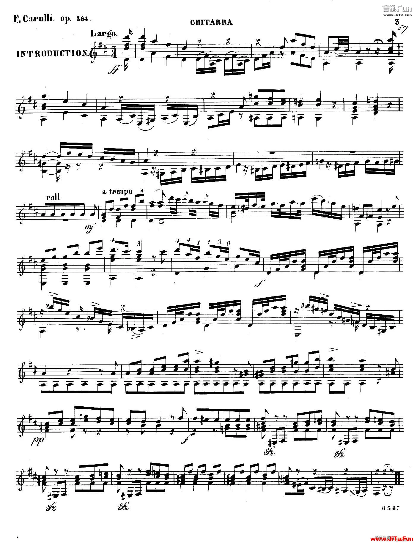 Carulli Op 364 古典吉他(吉他譜)1