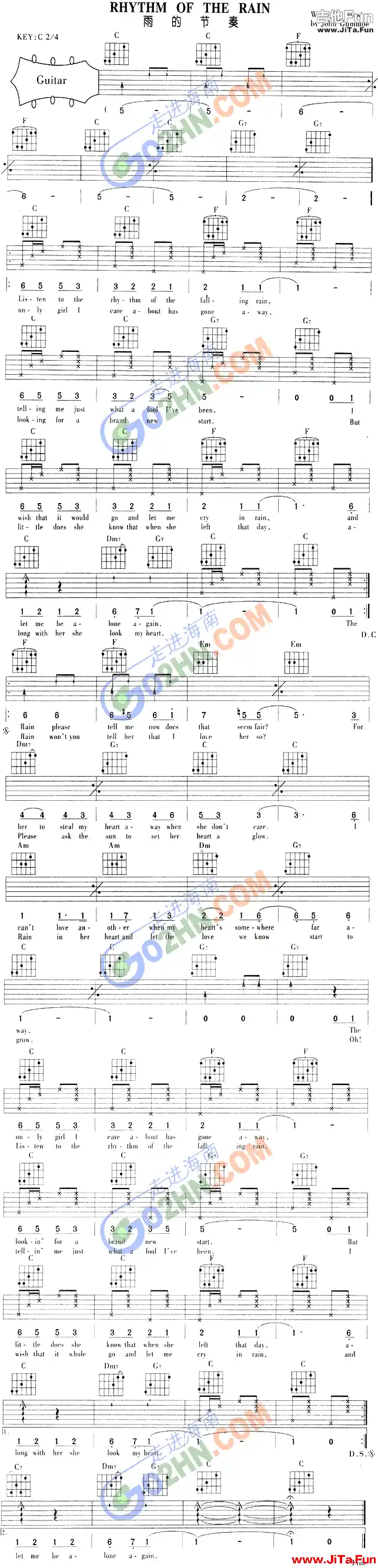 RHYTHMOFTHERAIN(吉他譜)1