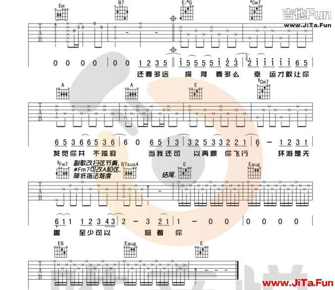 郭頂 《水星記》_ 原版簡單吉他譜 