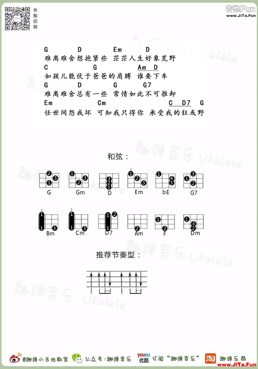 陳奕迅單車ukulele譜