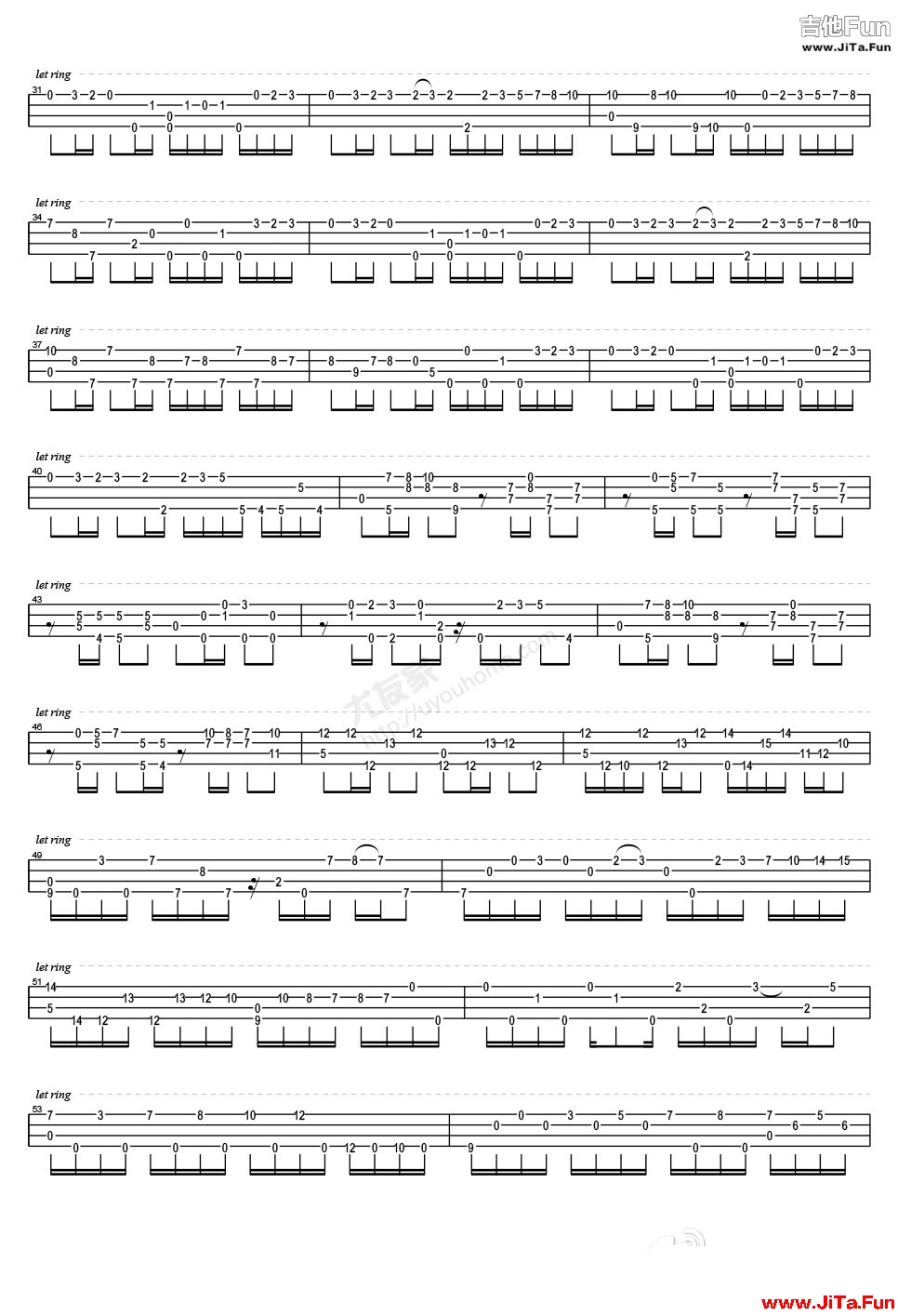Canon ukulele譜