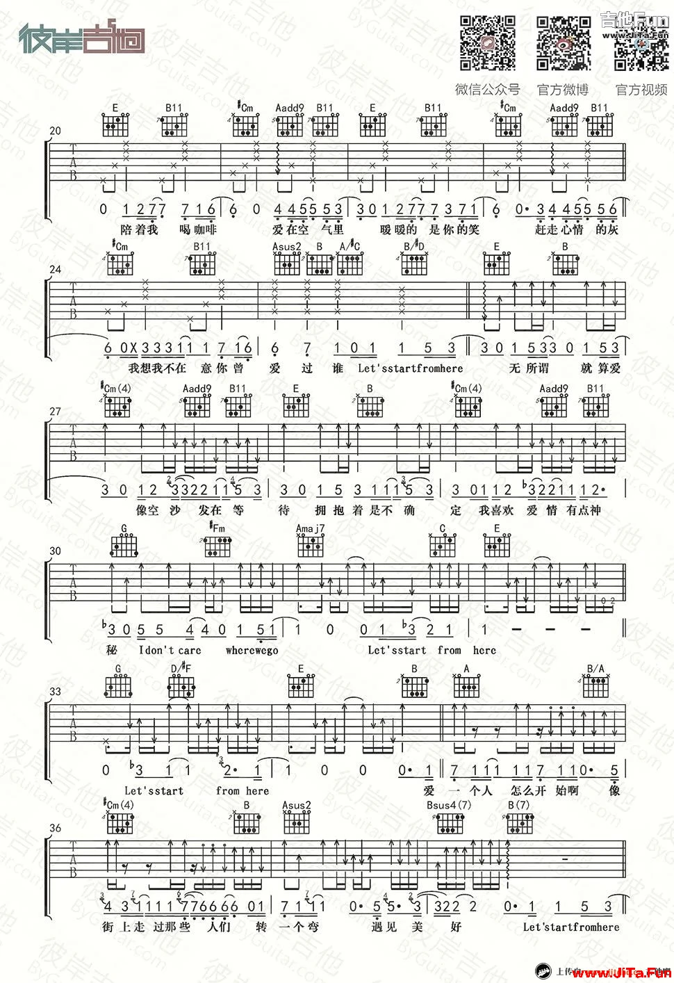 迷宮吉他譜 六線譜